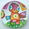 babybird-2010-acrylverf-op-bamboeschaal-drsn-20-cm