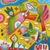 engel-2010-acrylverf-op-canvasdoek-40x40-cm