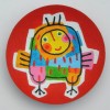kuikentje-2009-acrylverf-op-bamboeschaal-drsn-20-cm
